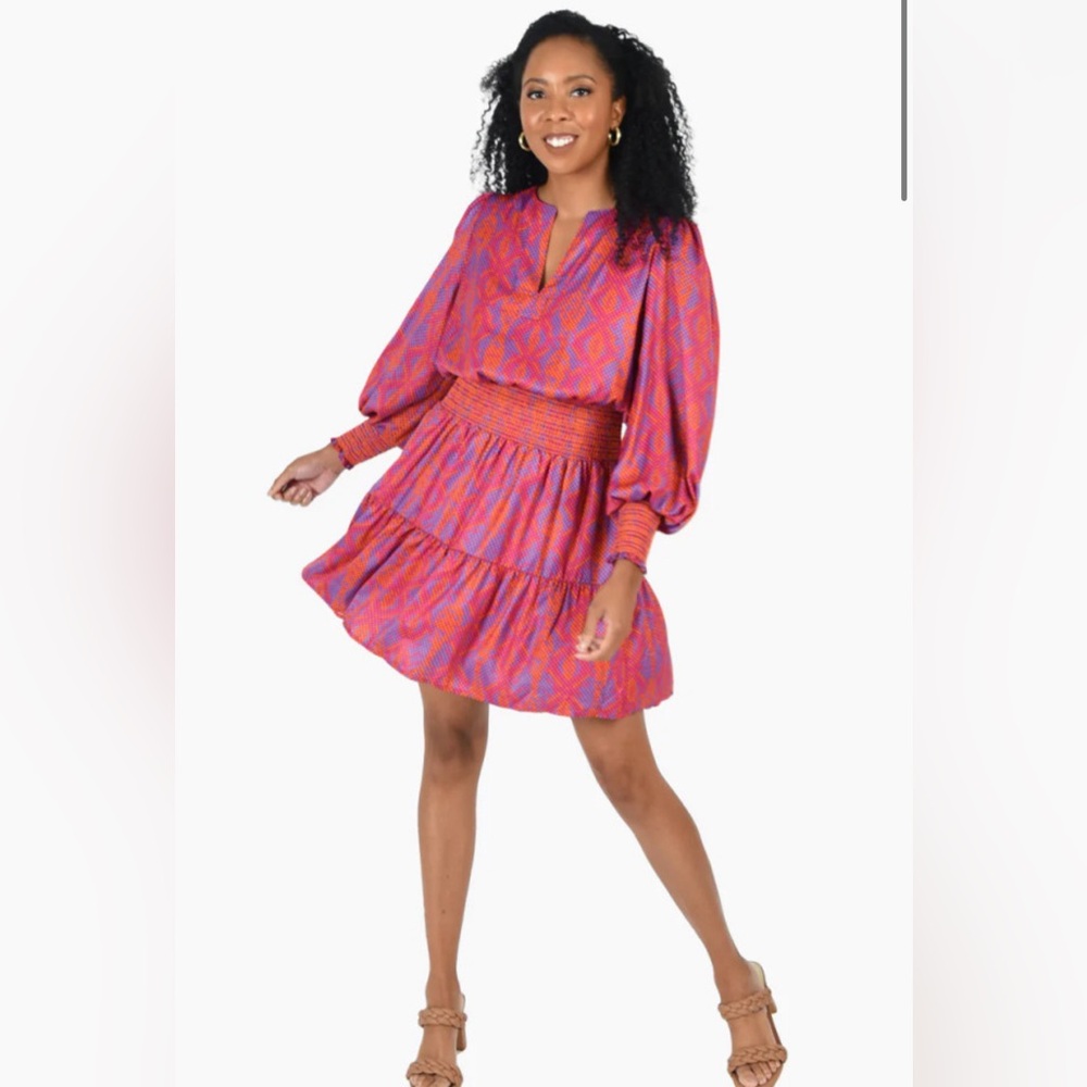 Emily McCarthy Racy Reptile Print Penelope Dress Size Large